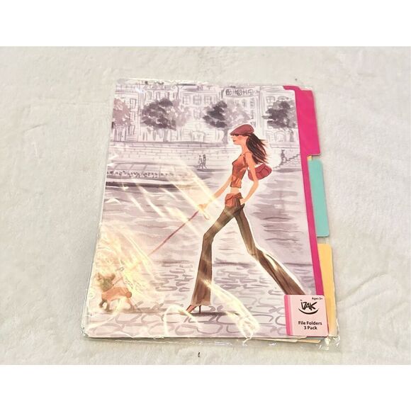 IZAK set of three illustrated fashion folders ￼ - Picture 1 of 4